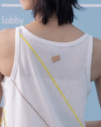 配色密拷邊竹節棉背心(兩色)