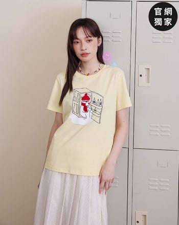 ➤雪人躲冰箱吹冷氣涼感T恤(三色)