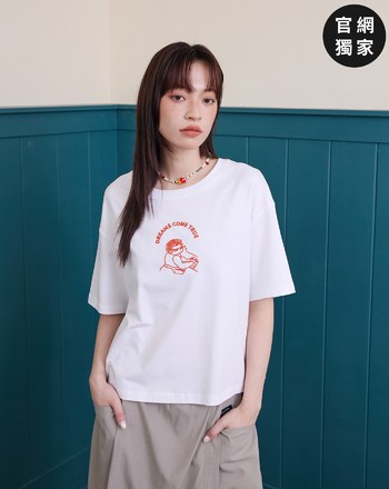 ➤Bingo奶奶繡花涼感T恤(兩色)