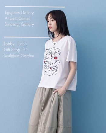 ➤奶奶聚會線條繡花涼感T恤(兩色)