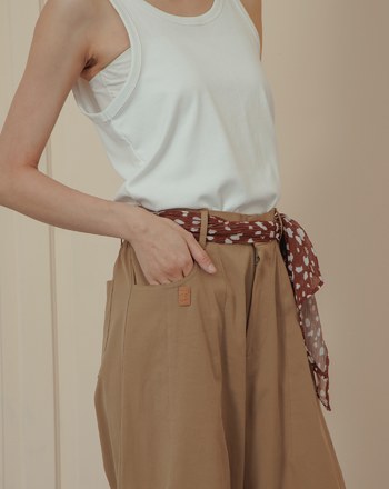 ➤涼感天絲彩色織標無袖背心(兩色)