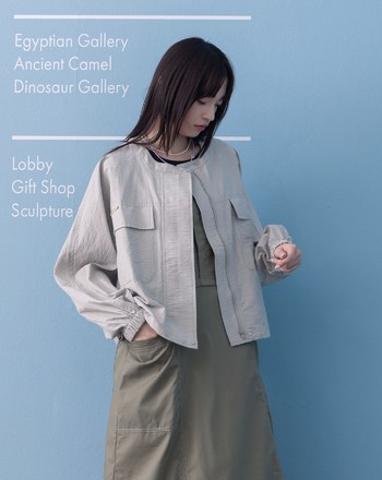 ➤大口袋下擺抽繩圓領拉鍊外套(兩色)