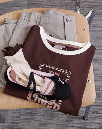 假兩層拼接坑條長襪(兩色)