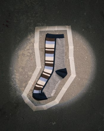 拼接條紋造型長襪(兩色)