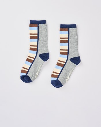 拼接條紋造型長襪(兩色)