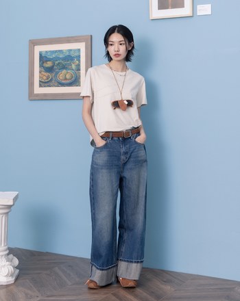 牛皮磁扣掛繩眼鏡包(兩色)