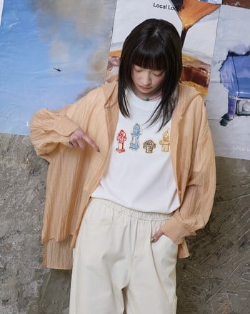 ➤涼感天絲皺皺透膚遮陽連帽襯衫(兩色)