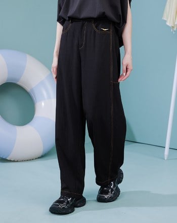 ➤游泳的人車線水洗涼感彎刀褲(兩色)