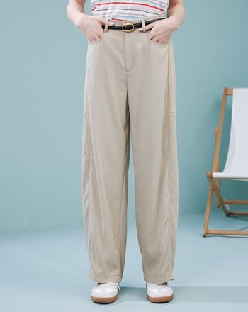 ➤游泳的人車線水洗涼感彎刀褲(兩色)