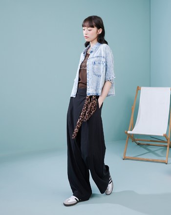 涼感天絲牛仔連袖襯衫(兩色)