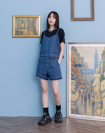 不收邊天絲牛仔短褲(兩色)