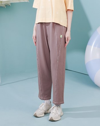 ➤造型車線仿牛仔彈力男友褲(兩色)