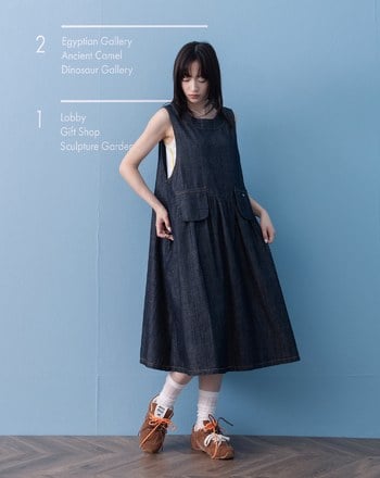 ➤口袋造型牛仔背心洋裝(兩色)