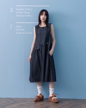 ➤口袋造型牛仔背心洋裝(兩色)
