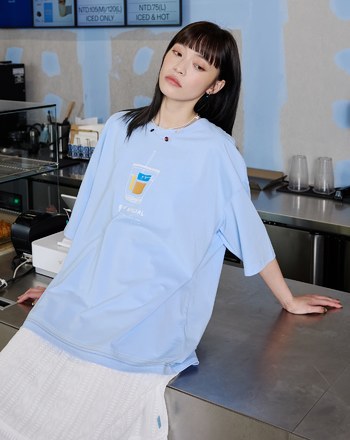 gozo special cafe落肩涼感T恤(兩色)