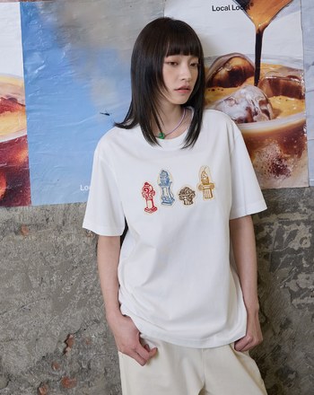 蛋糕藝術品合肩涼感T恤(兩色)