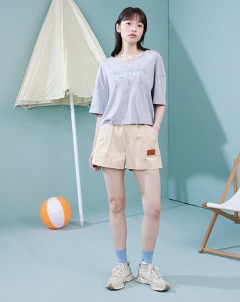 Beach Club椰子樹繡花T恤(兩色)