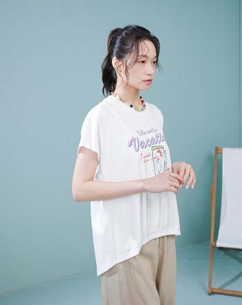 我想去啤酒海度假鬆緊涼感T恤(兩色)