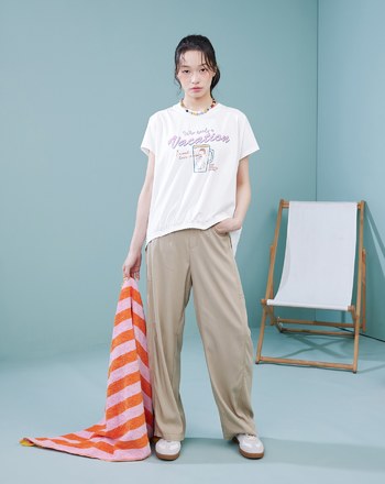 我想去啤酒海度假鬆緊涼感T恤(兩色)