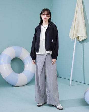 Q彈透氣涼感抽繩連帽外套(兩色)