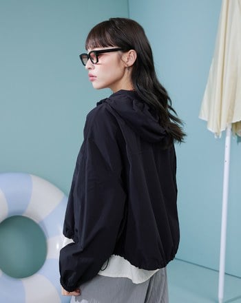 Q彈透氣涼感抽繩連帽外套(兩色)