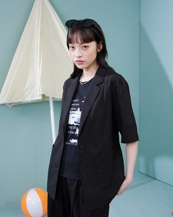 抗UV復古橢圓小臉墨鏡(三色)