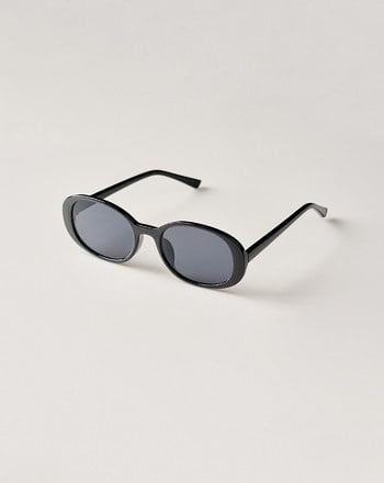 抗UV復古橢圓小臉墨鏡(三色)