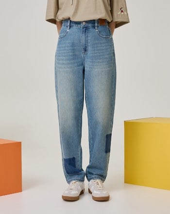 造型拔染涼感天絲麻牛仔褲(兩色)