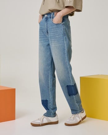 造型拔染涼感天絲麻牛仔褲(兩色)