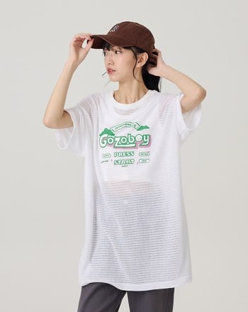 透膚兩件式遊戲登入oversizeT恤(兩色)