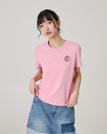 電子寵物機繡花純棉T恤(三色)