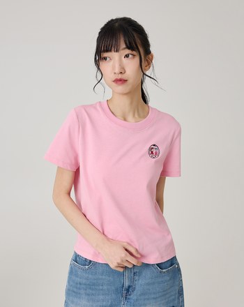 電子寵物機繡花純棉T恤(三色)