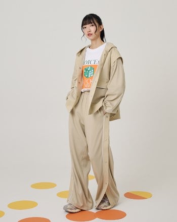 異材質拼接假兩件連帽外套(兩色)