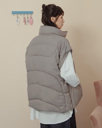 ➤可調節立領鋪棉背心