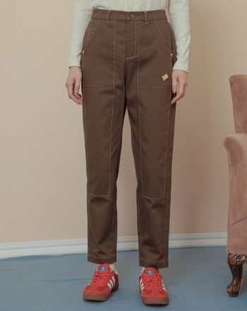 顯瘦配色壓線剪接男友褲(兩色)