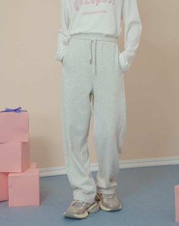 側邊顯瘦剪接抽繩鬆緊長褲(兩色)