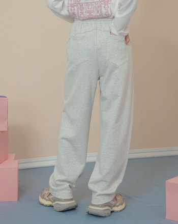 側邊顯瘦剪接抽繩鬆緊長褲(兩色)