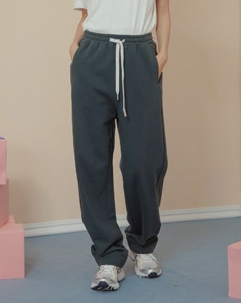 側邊顯瘦剪接抽繩鬆緊長褲(兩色)