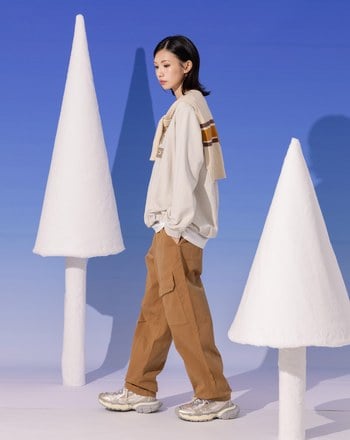 大口袋工裝風鬆緊長褲(兩色)