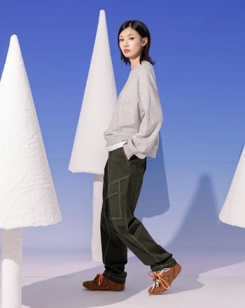 大口袋工裝風鬆緊長褲(兩色)