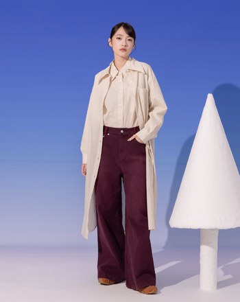 顯瘦細條紋襯衫洋裝(兩色)