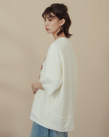 數字密碼廓型五分袖T恤(兩色)