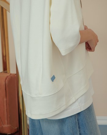 數字密碼廓型五分袖T恤(兩色)