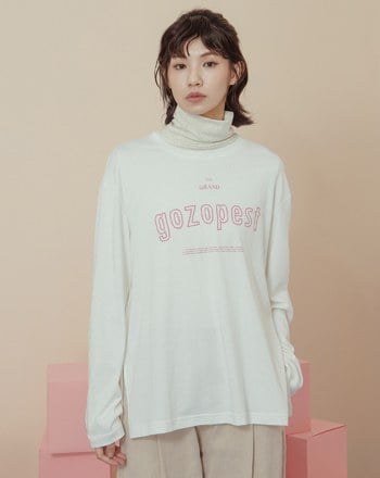 gozopest大飯店印花側開衩長袖T恤(兩色)