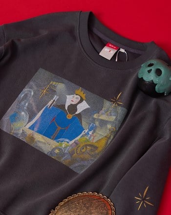 迪士尼系列 壞皇后暗黑魔法立體拋袖大學T