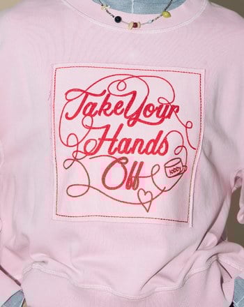 A｜特殊蠟洗爬線造型落肩大學T(兩色)