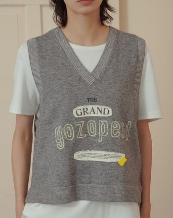 Gozopest繡花針織背心(兩色)