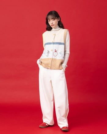 迪士尼系列 just one bite刺繡開襟背心(兩色)