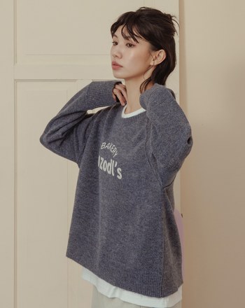 抗起球毛線編織繡花短版毛衣(兩色)