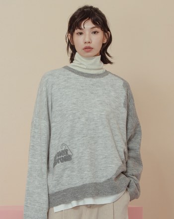 抗起球不規則撞色拼接毛衣(兩色)